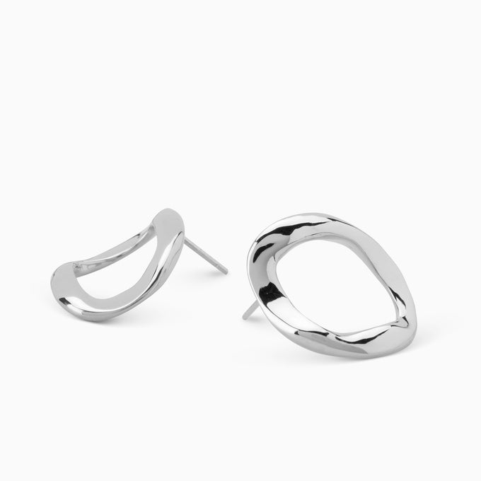 Curve Earrings Classic | Silver