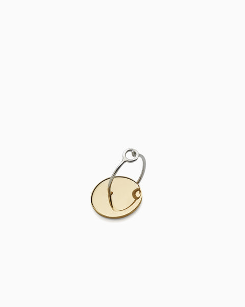 Disc Earring |  Gold with silver