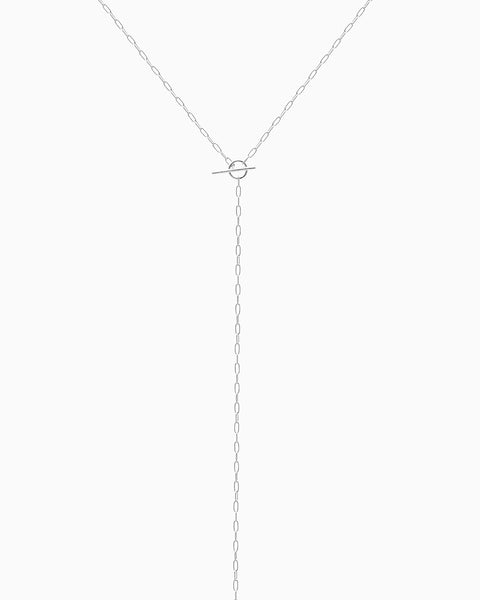 Fine Drop Necklace | Silver