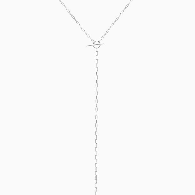 Fine Drop Necklace | Silver