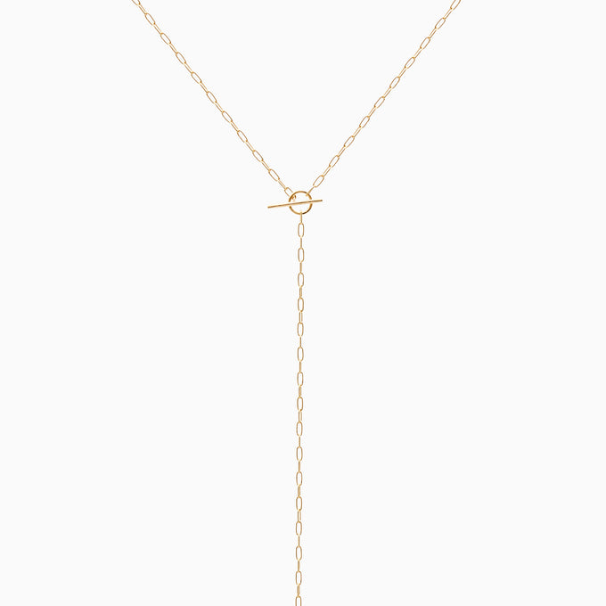 Fine Drop Necklace | Gold