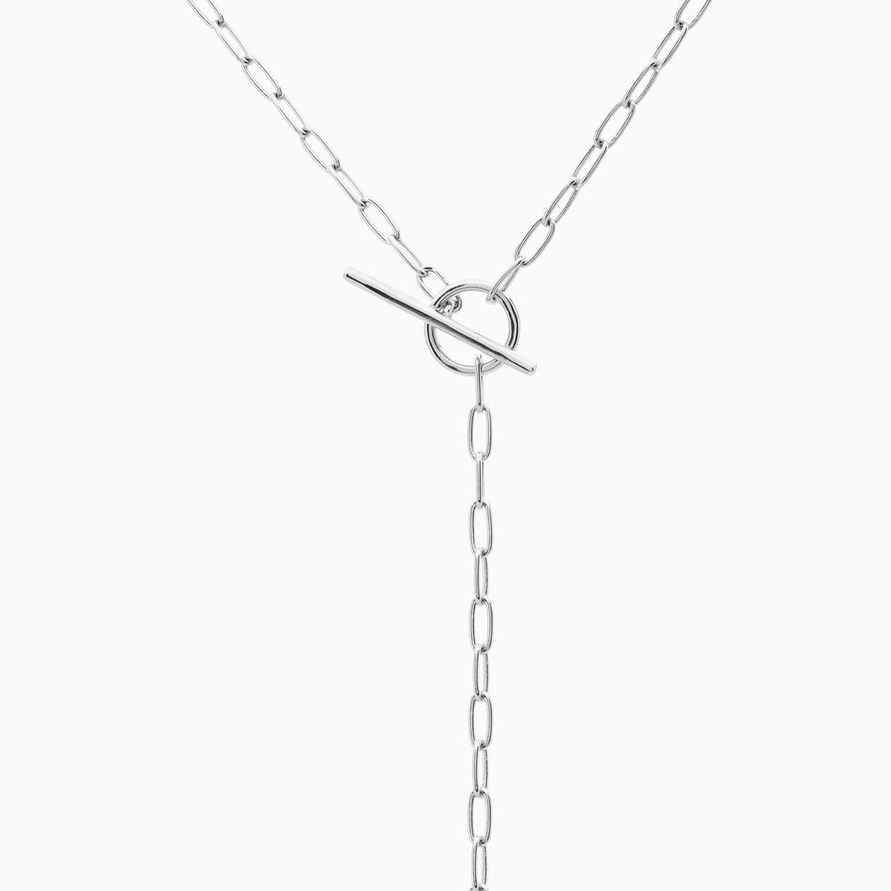 Fine Drop Necklace | Silver