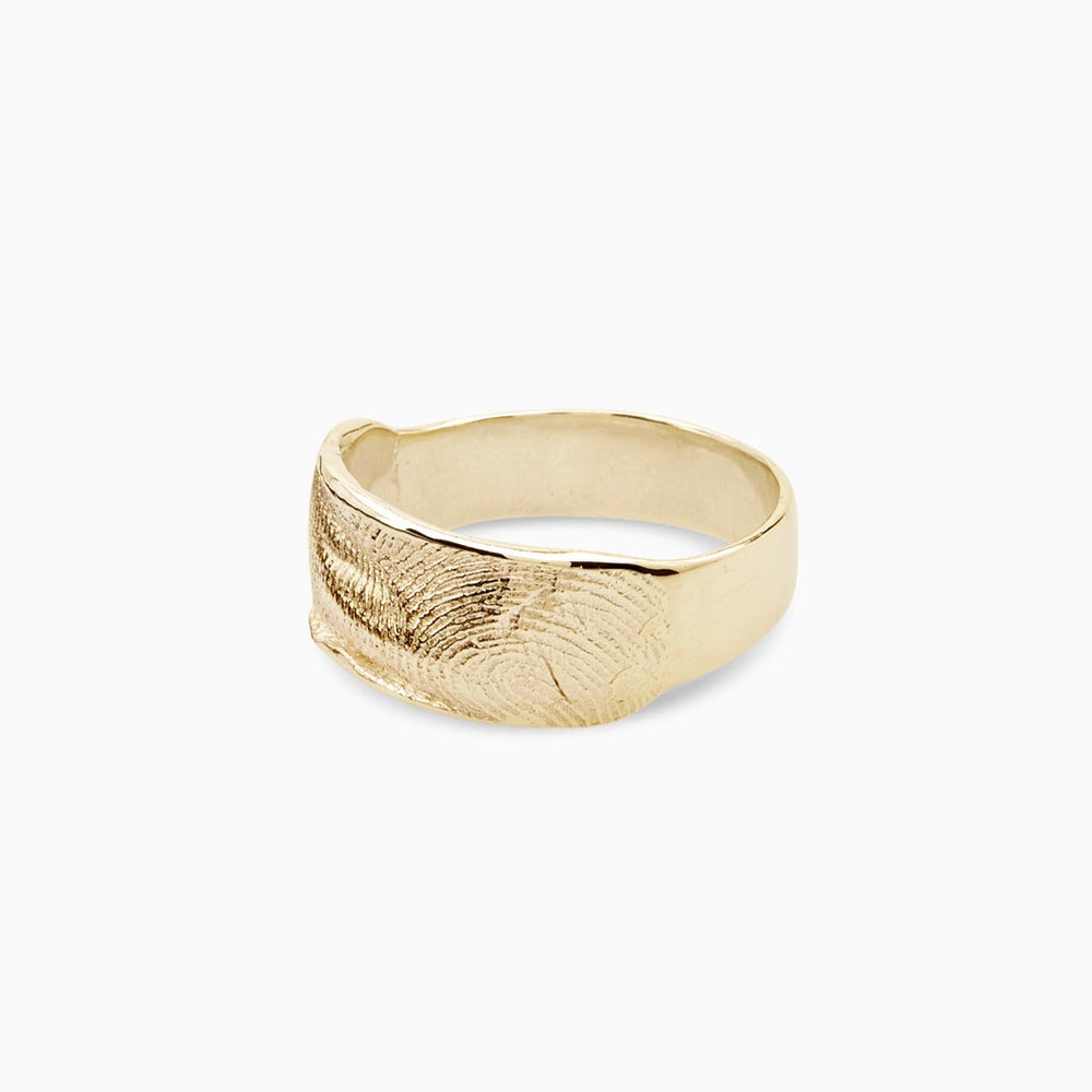 Impression Band Ring | Yellow Gold