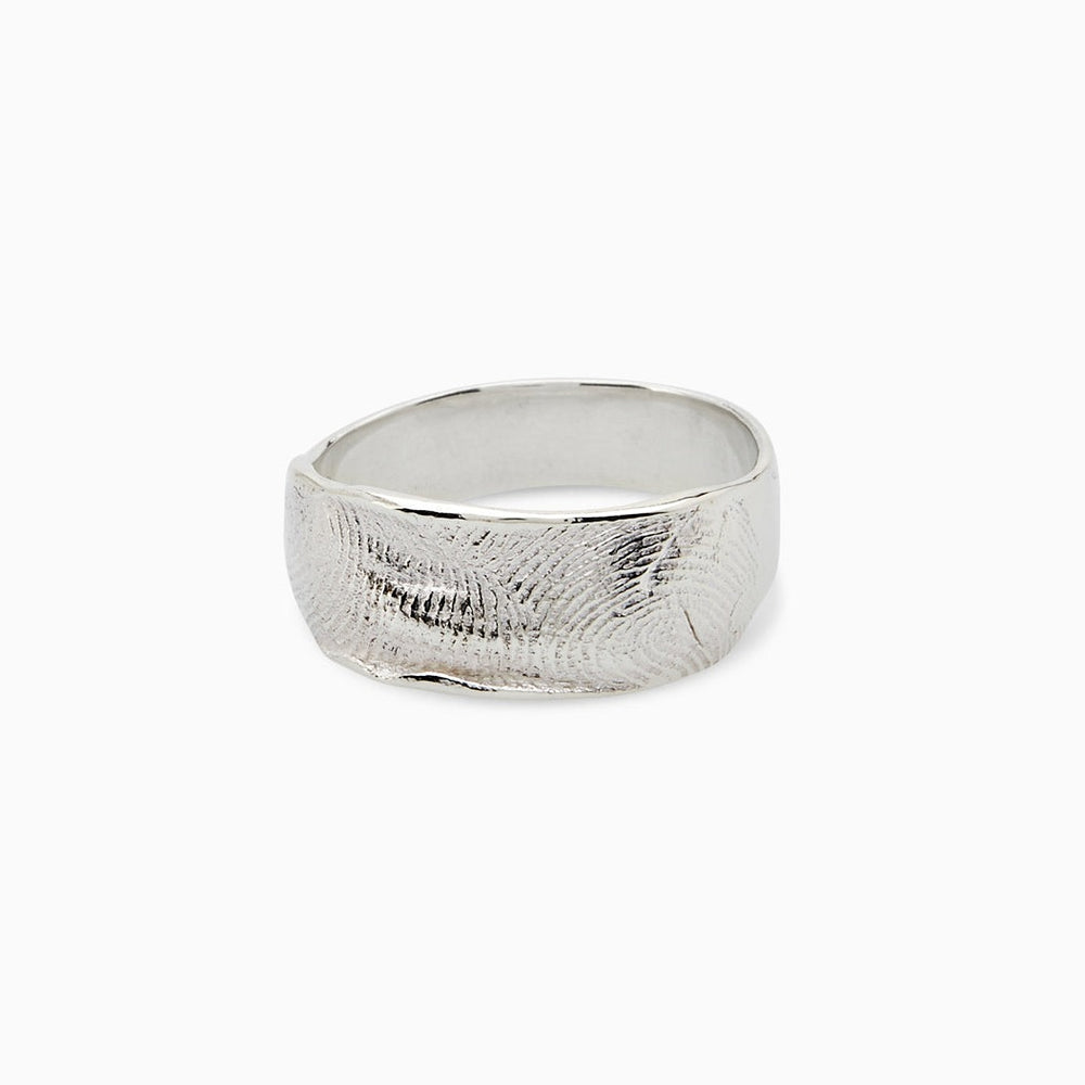 Impression Band Ring | Silver