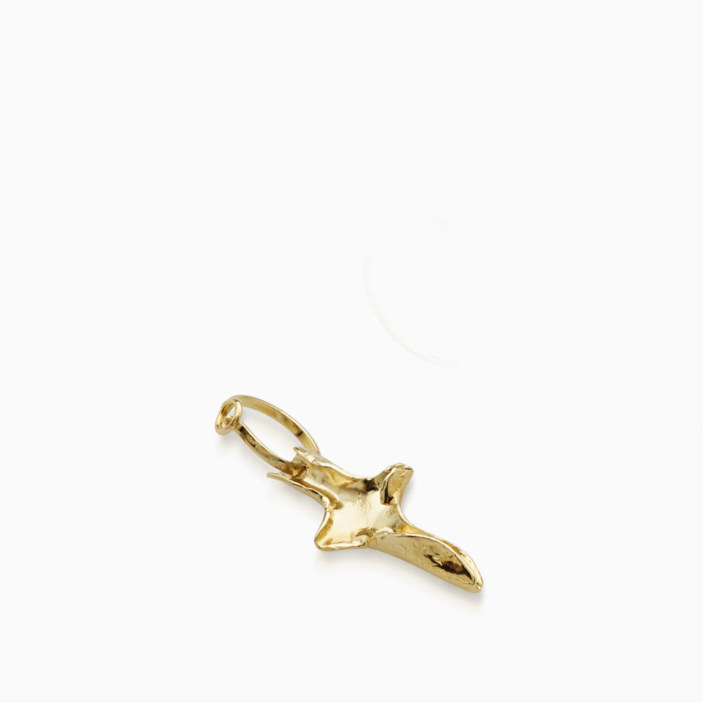 Folded Cross Earring Mini |  Gold