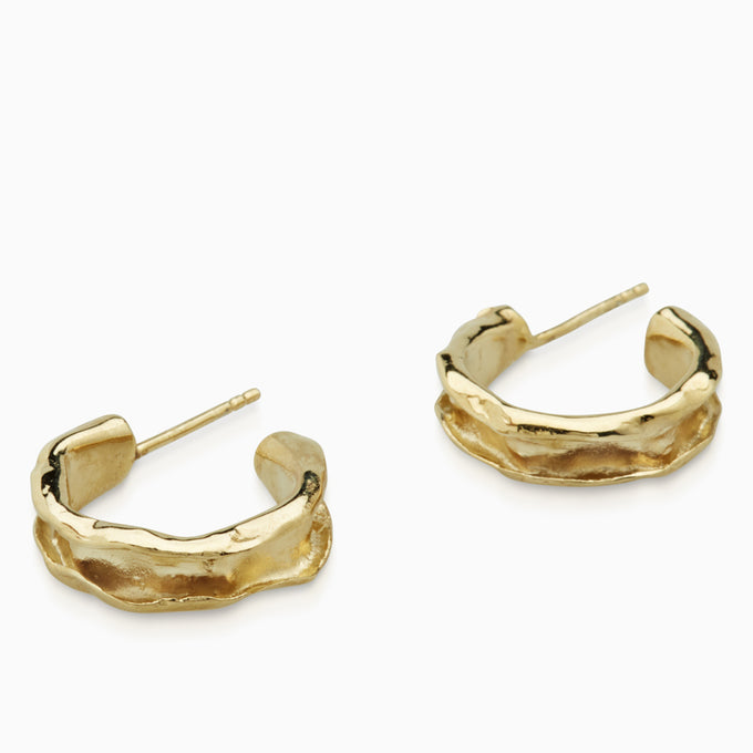 Folded Hoops |  Gold
