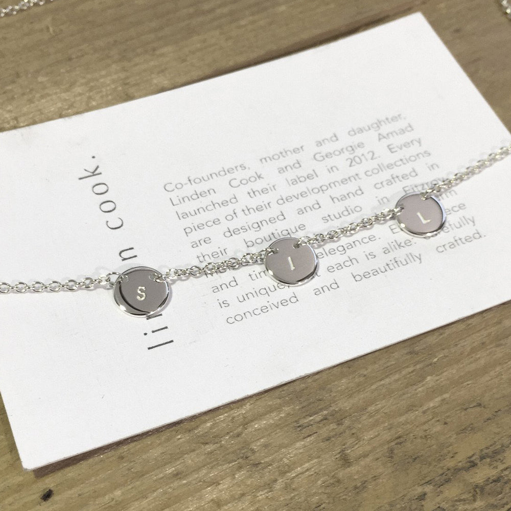 Multi Disc Necklace | Silver