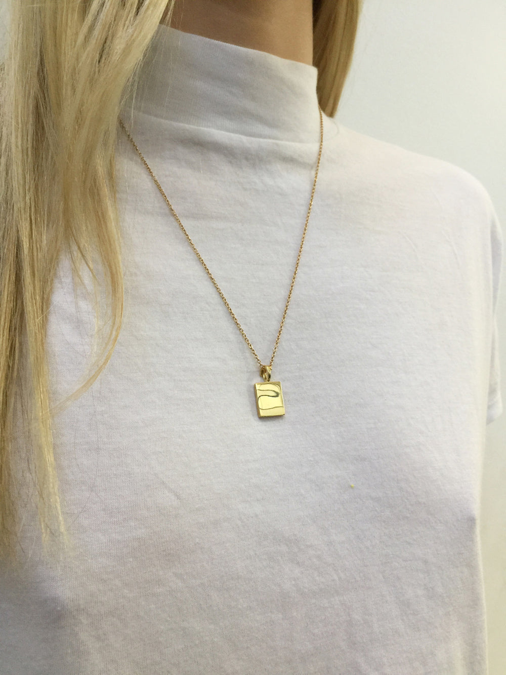 ID Tag Necklace | Solid Gold