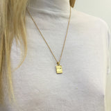 ID Tag Necklace | Solid Gold