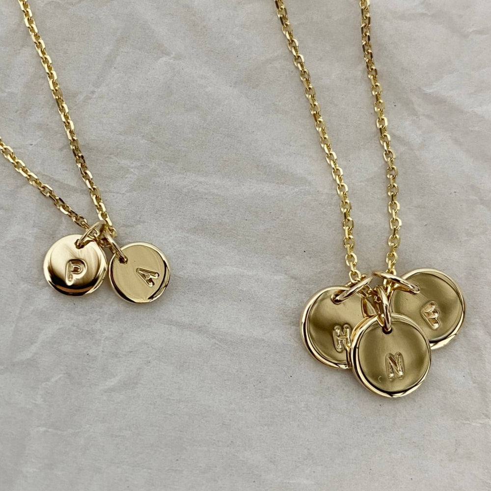 Disc Necklace | Solid Yellow Gold