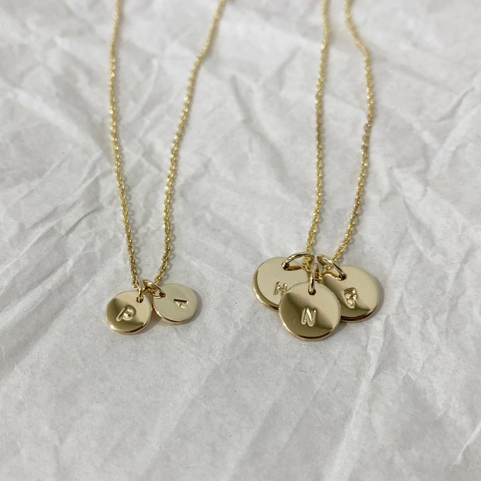 Disc Necklace | Solid Yellow Gold