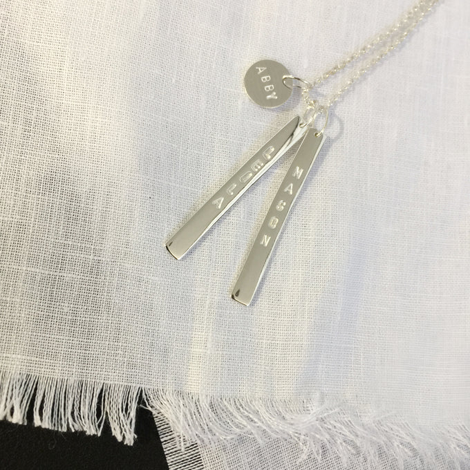 Vertical Tag Necklace