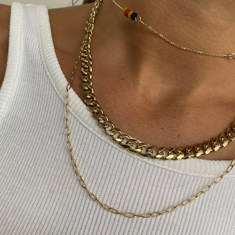 Long Link Necklace | Gold