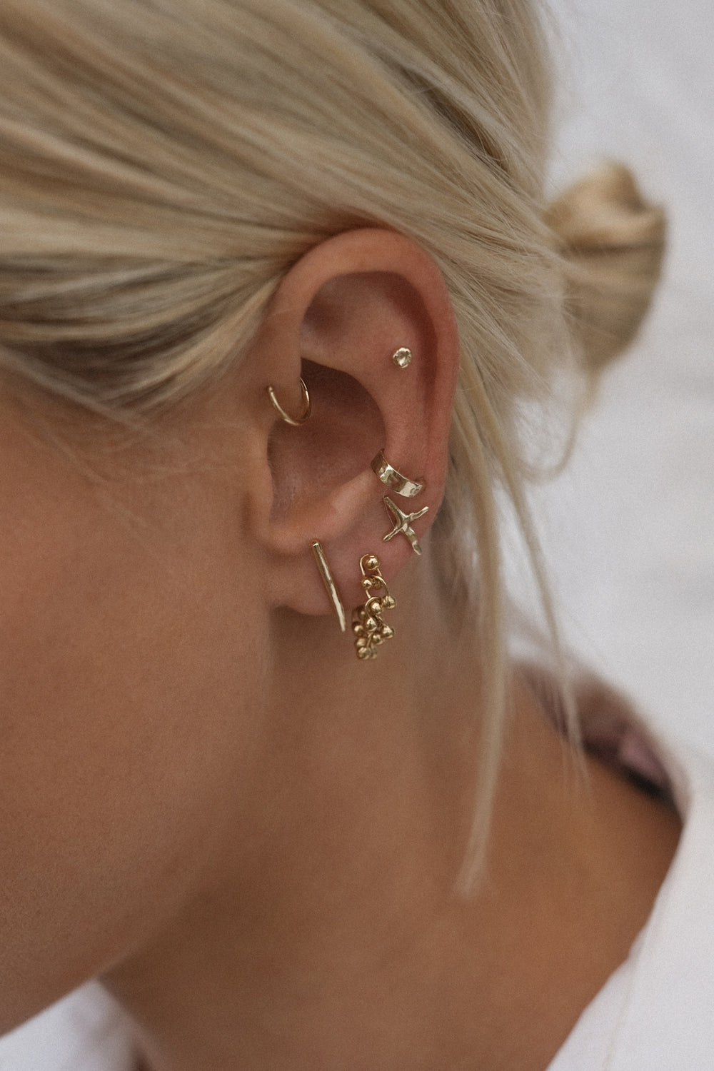 Tiny Battered Hoops | Gold