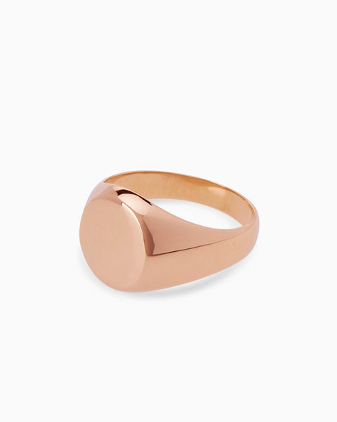 Signature Signet Ring | Rose Gold