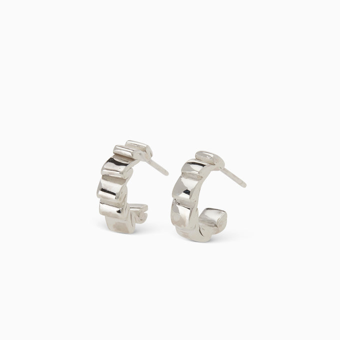 Fine Trim Hoops | Silver