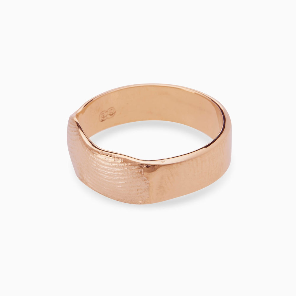 Impression Band Ring | Rose Gold