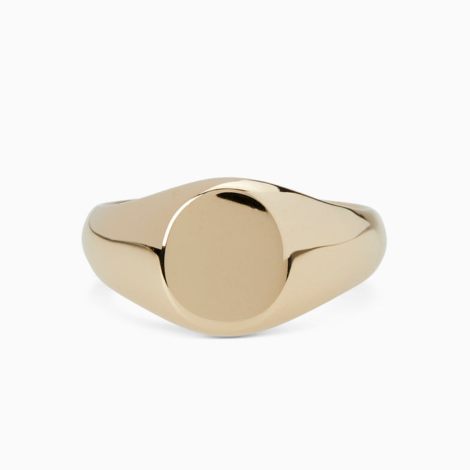 Signature Petite Signet Ring | Yellow Gold