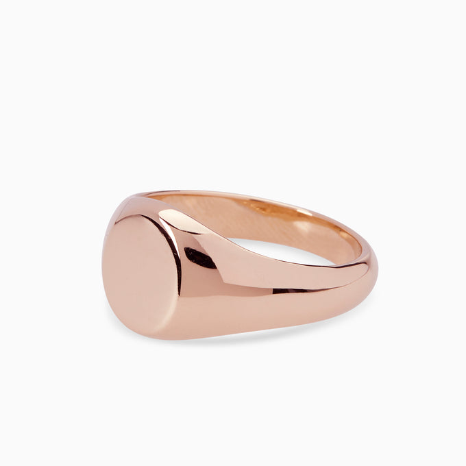 Signature Petite Signet Ring | Rose Gold