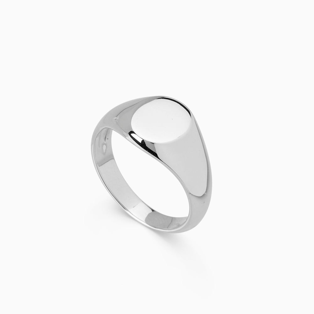 Signature Petite Signet Ring | Silver