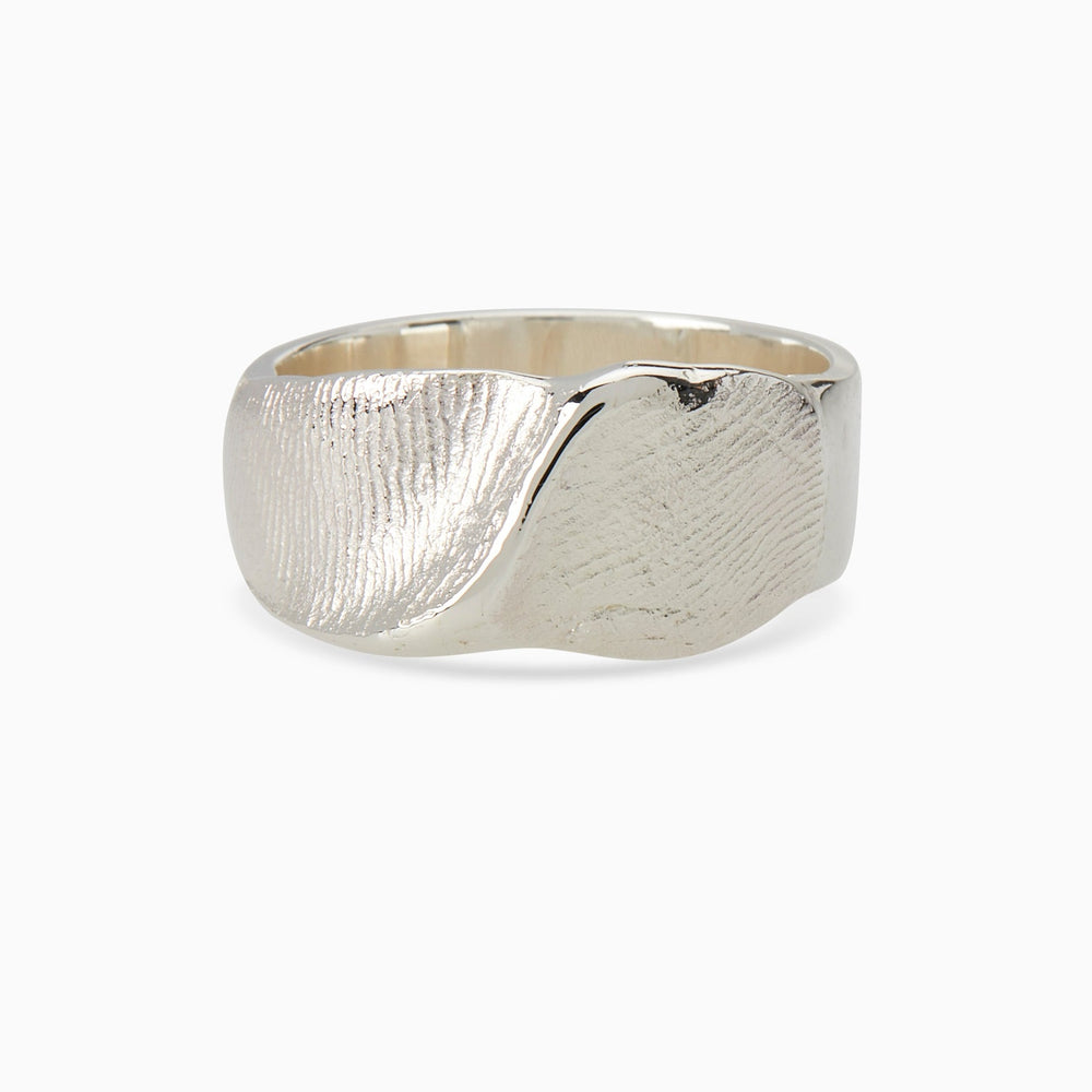 Impression Band Ring | Silver