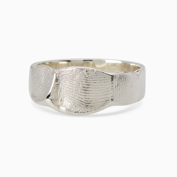 Impression Band Ring | Silver