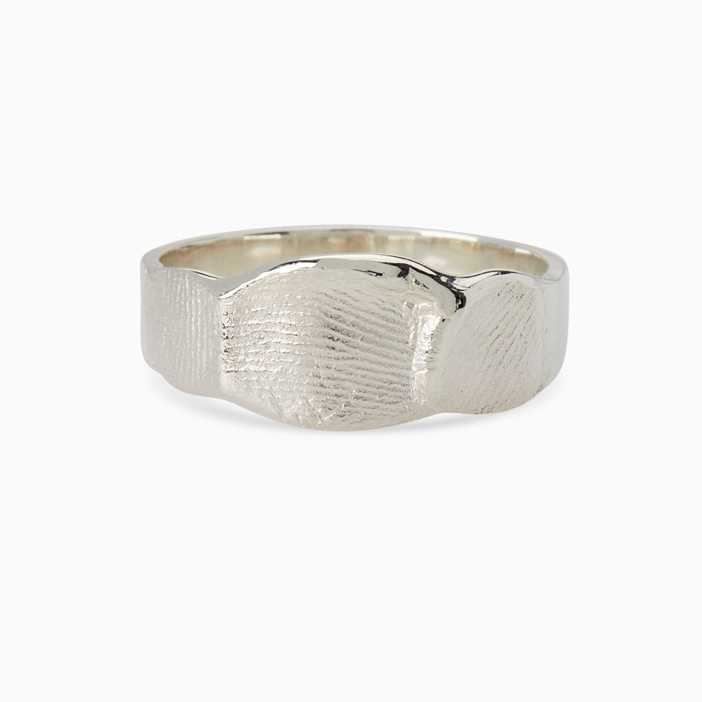 Impression Band Ring | Silver