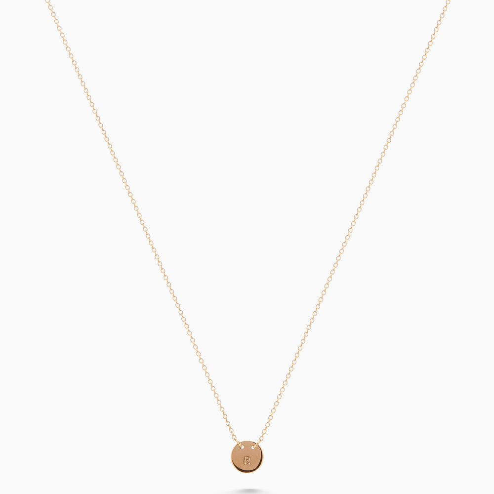 Personalised Plate Necklace | Solid Rose Gold