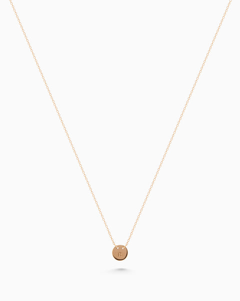 Personalised Plate Necklace | Solid Rose Gold