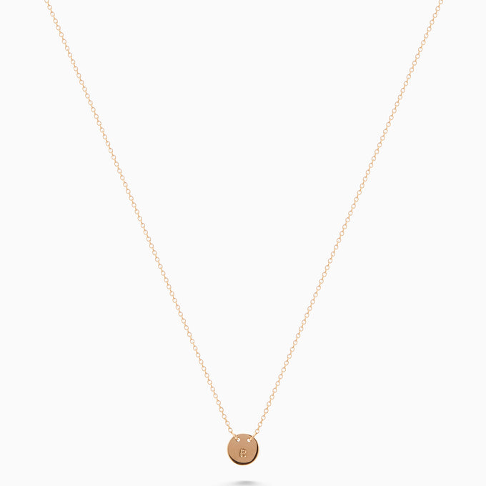 Personalised Plate Necklace | Solid Rose Gold