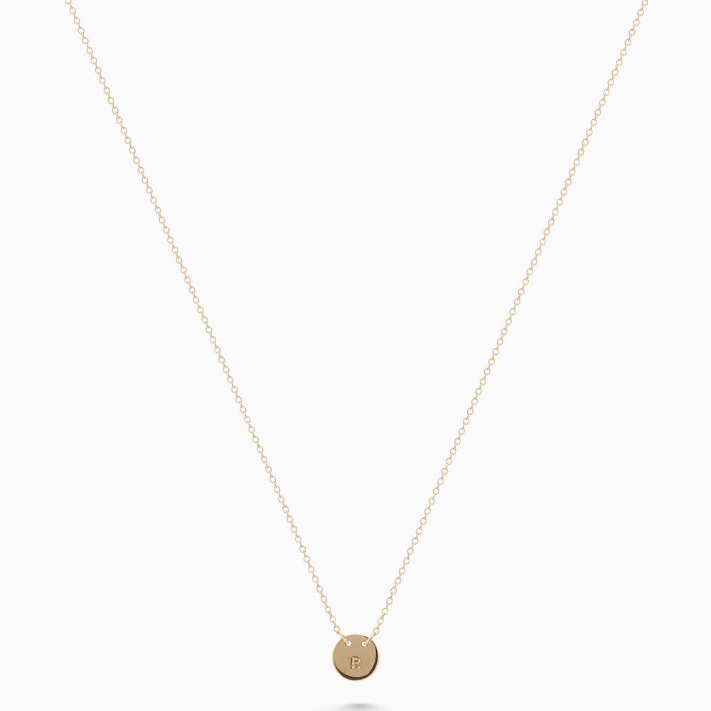 Personalised Plate Necklace | Solid Yellow Gold