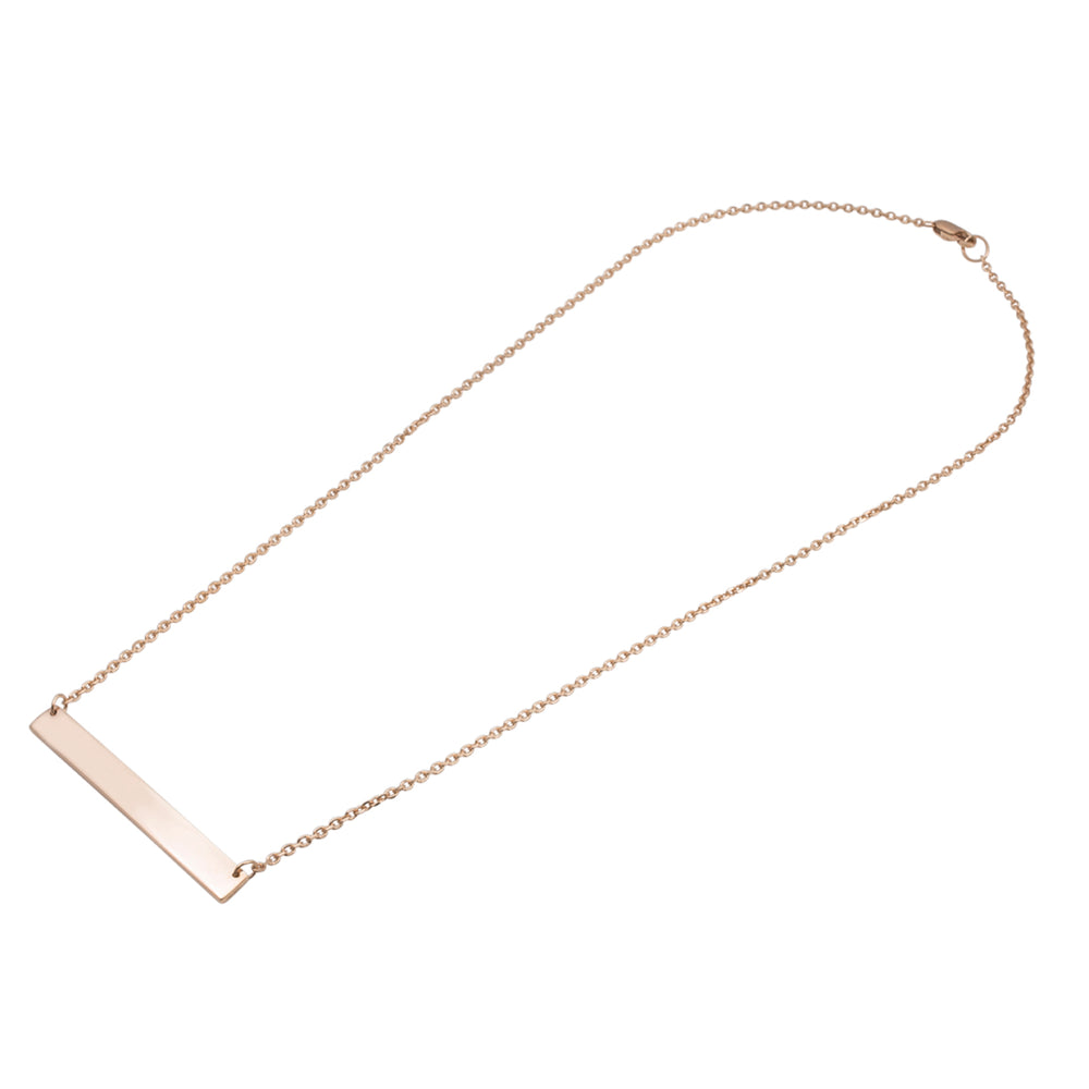 Personalised Tag Necklace | Solid Rose Gold