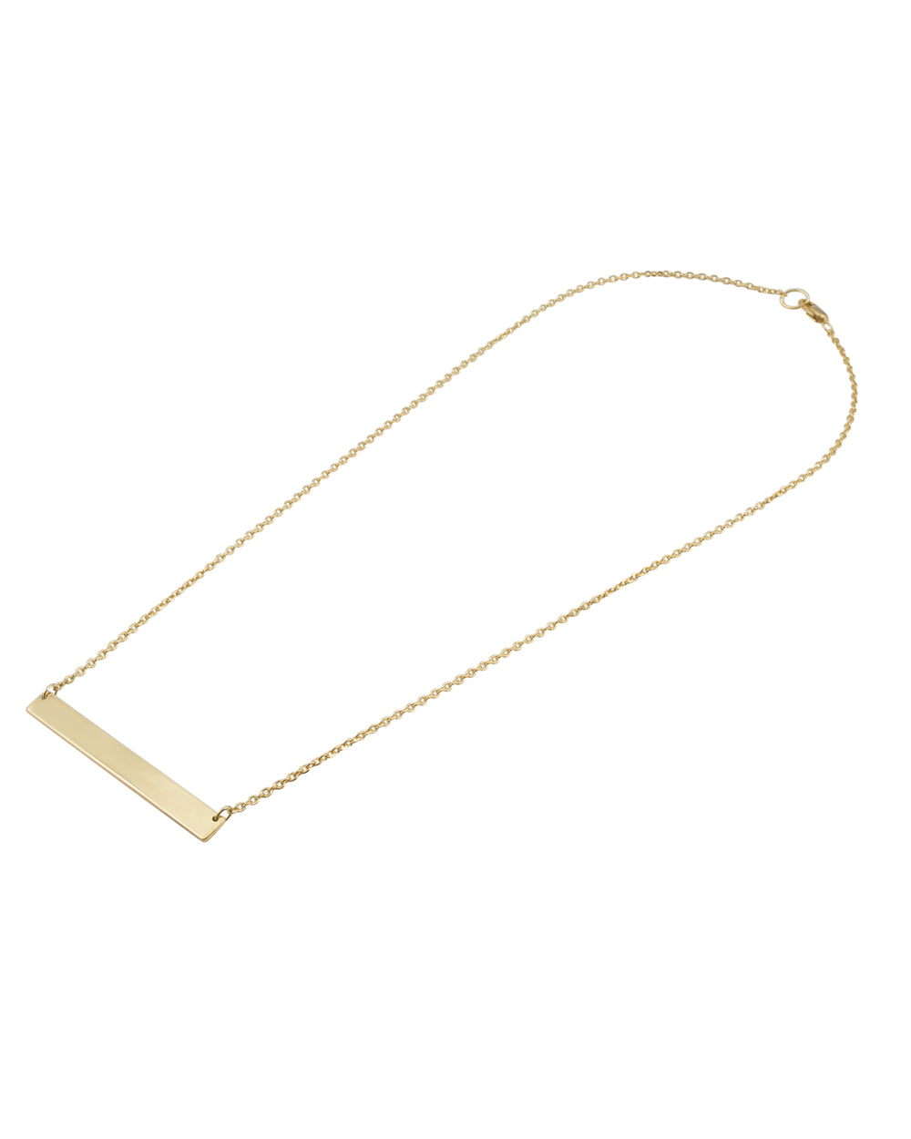 Personalised Tag Necklace | Solid Yellow Gold