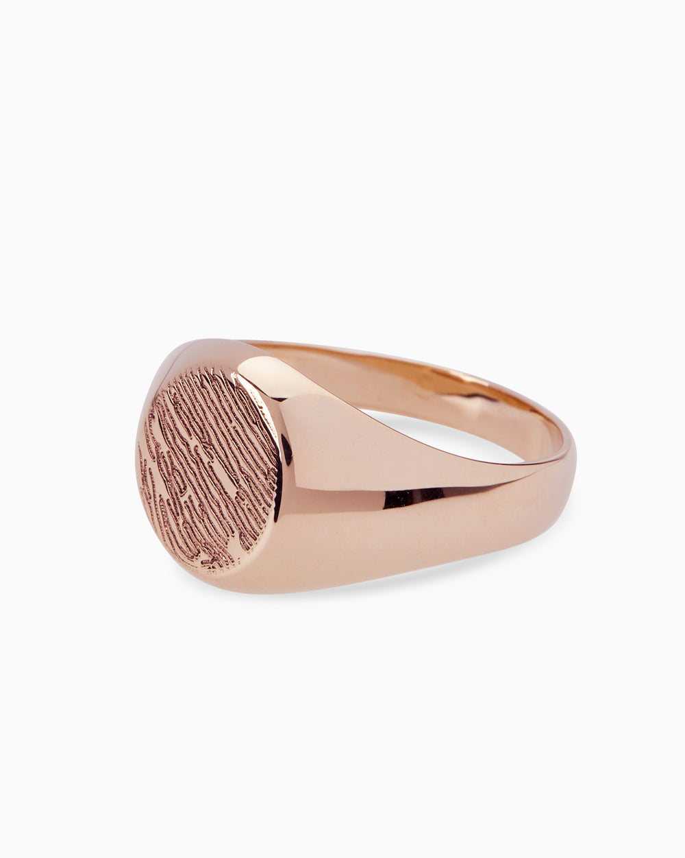 Laser Impression Signet Ring | Rose Gold