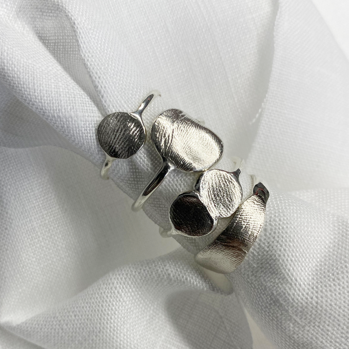 Double Impression Ring | Silver