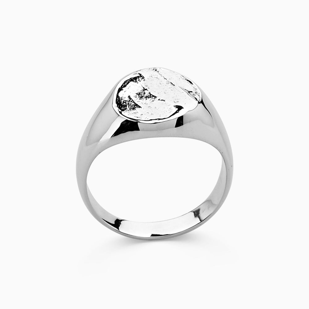 Impression Signet Ring | White Gold