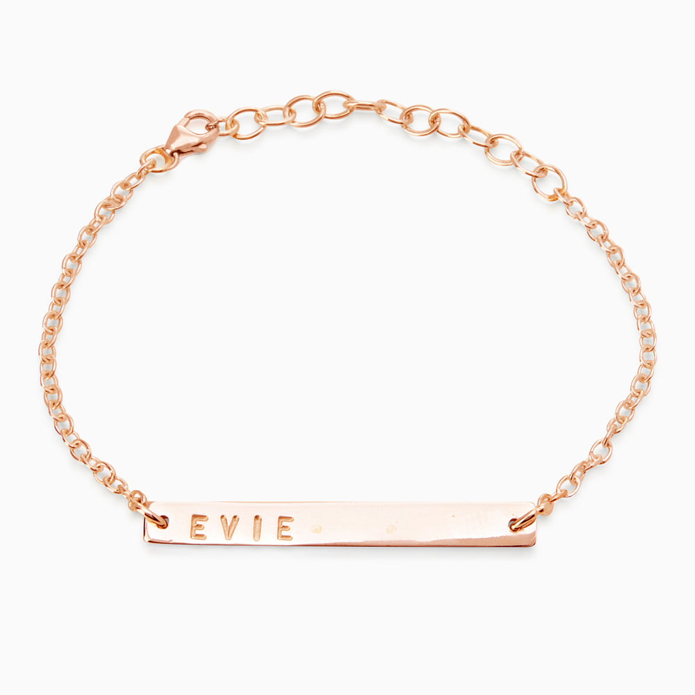 Personalised Tag Bracelet | Rose Gold