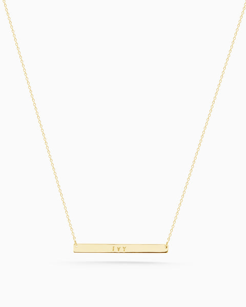 Personalised Tag Necklace | Solid Yellow Gold