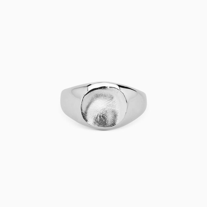 Impression Signet Ring | White Gold